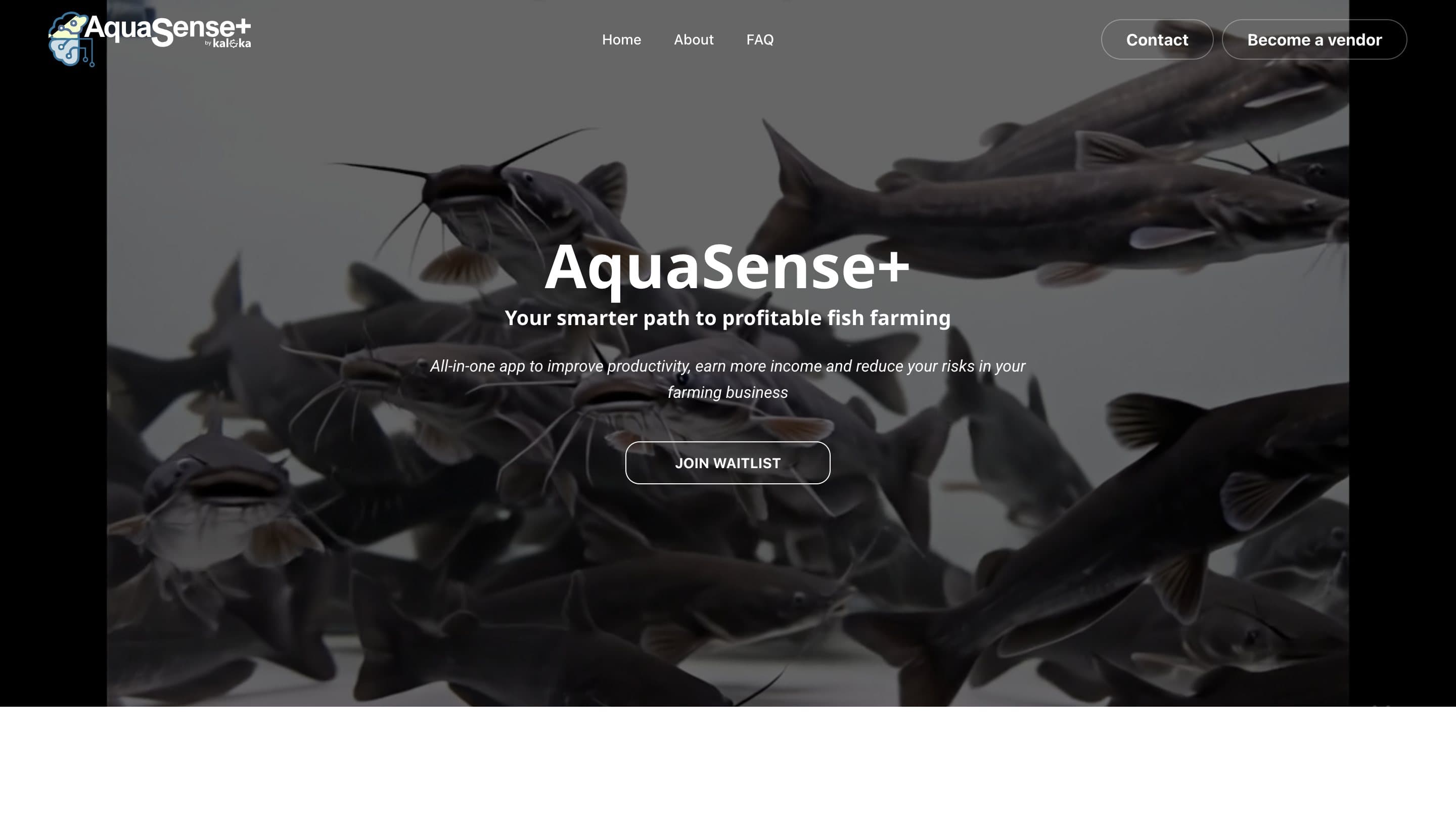 aquaSense+ Web screenshot