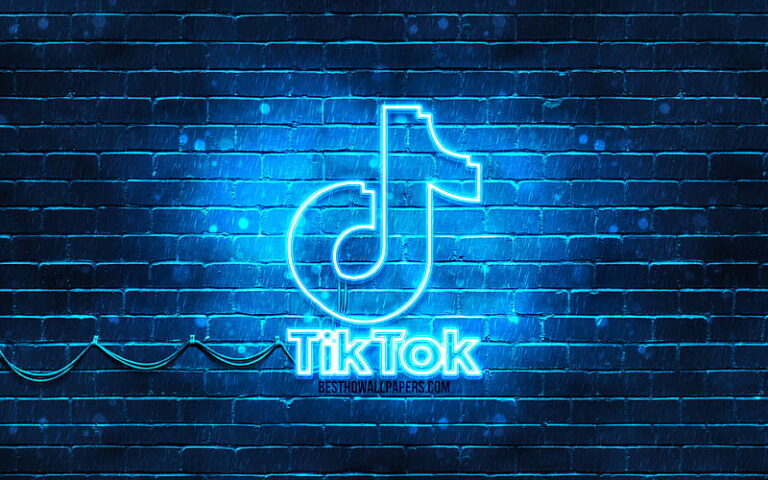 Amazing neon TikTok logo